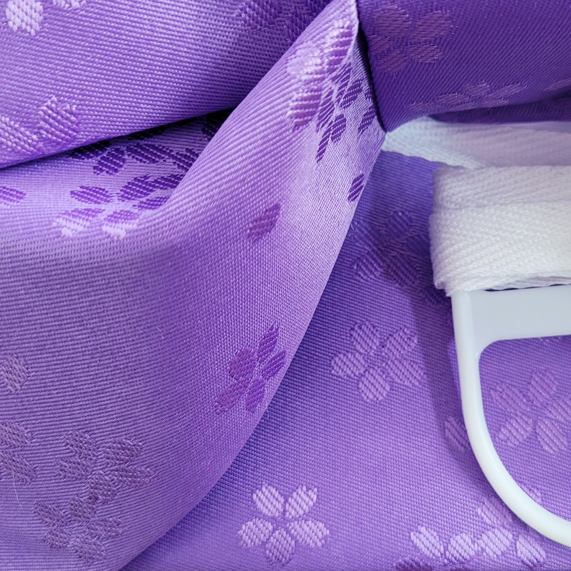 Pre-Tied Obi Belt - Purple Cherry Blossoms