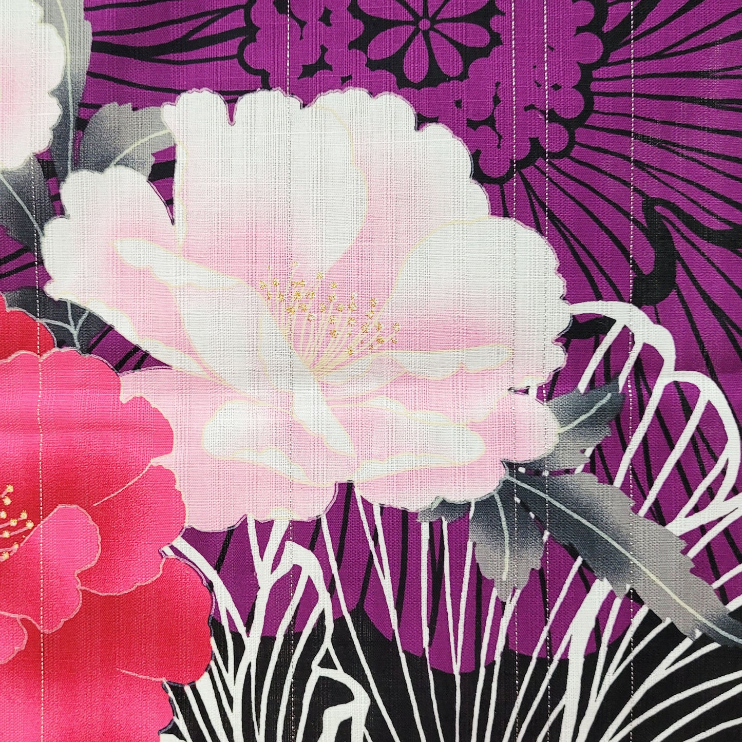 Yukata Kimono - Chrysanthemum in Pink and Purple (Style #2409) ( Discontinued )
