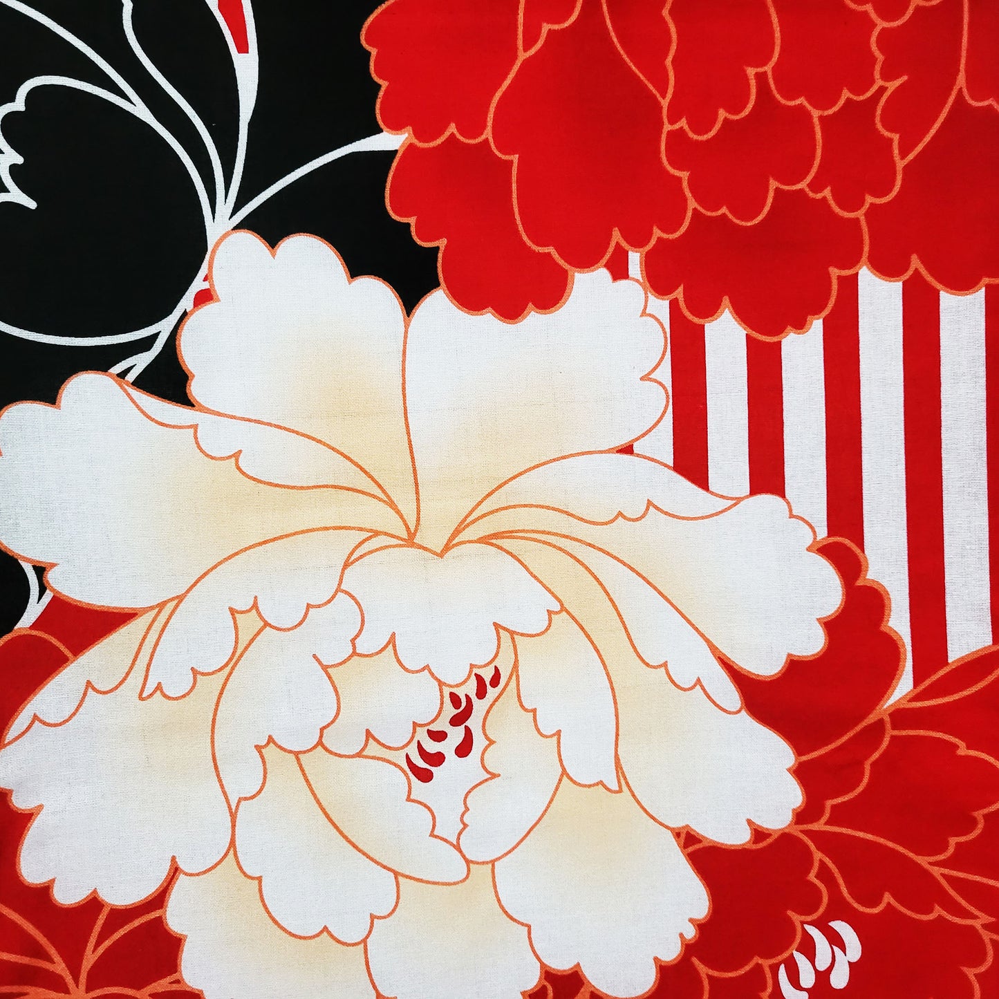 Japanese Yukata Kimono - Chrysanthemum Red
