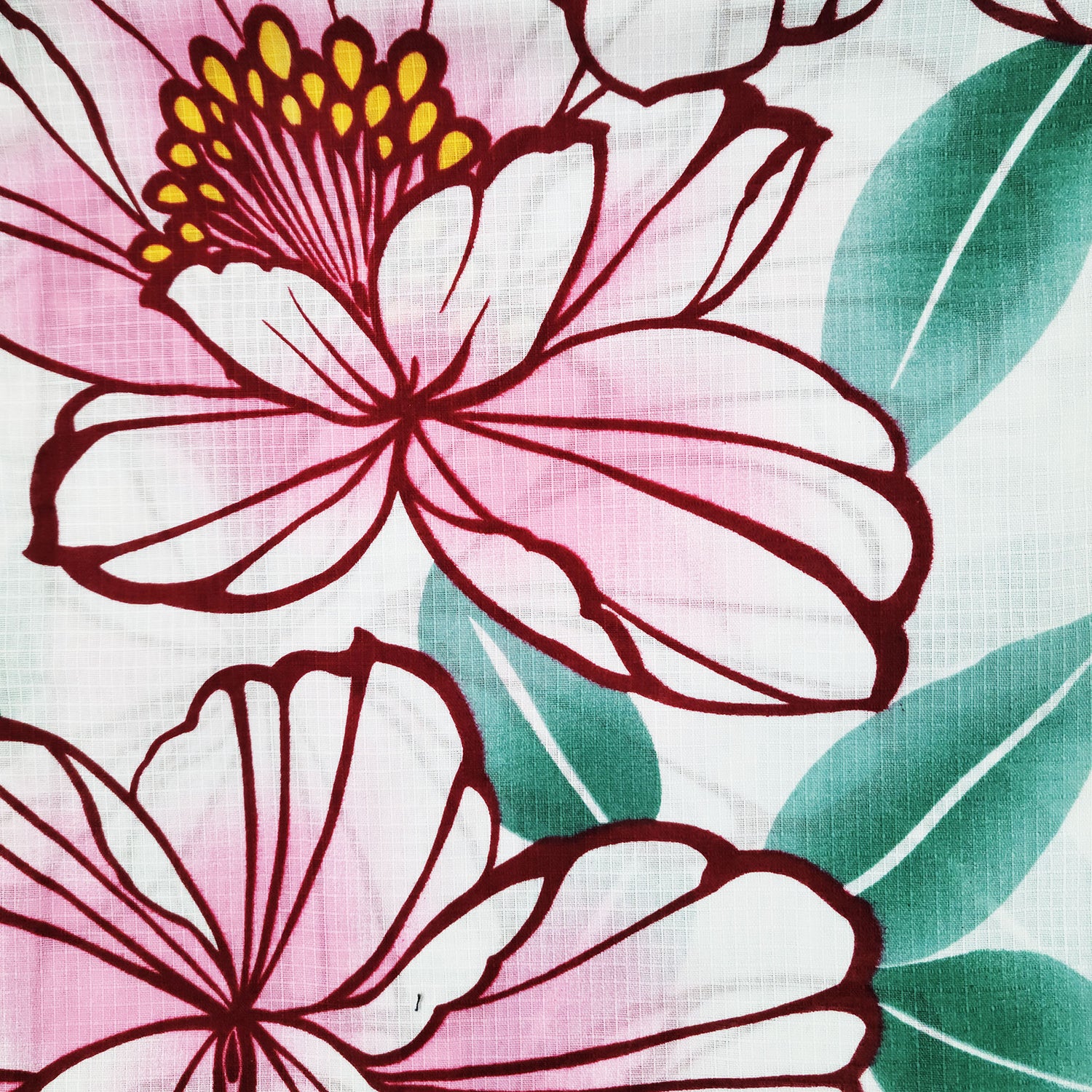 Large pink flower Japanese fabric