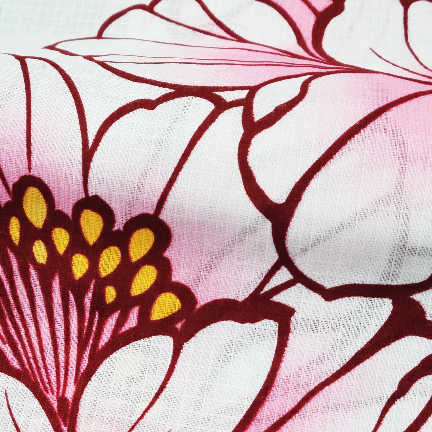 Large pink flowers Japanese fabric