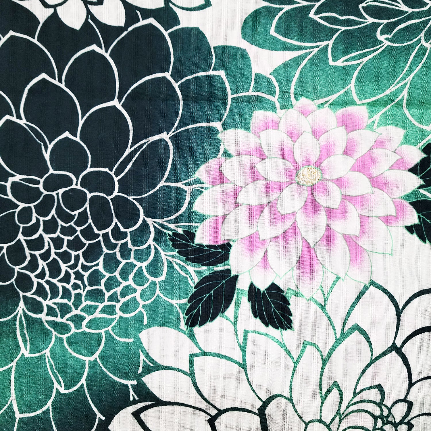 Chrysanthemum flowers Japanese fabric for yukata