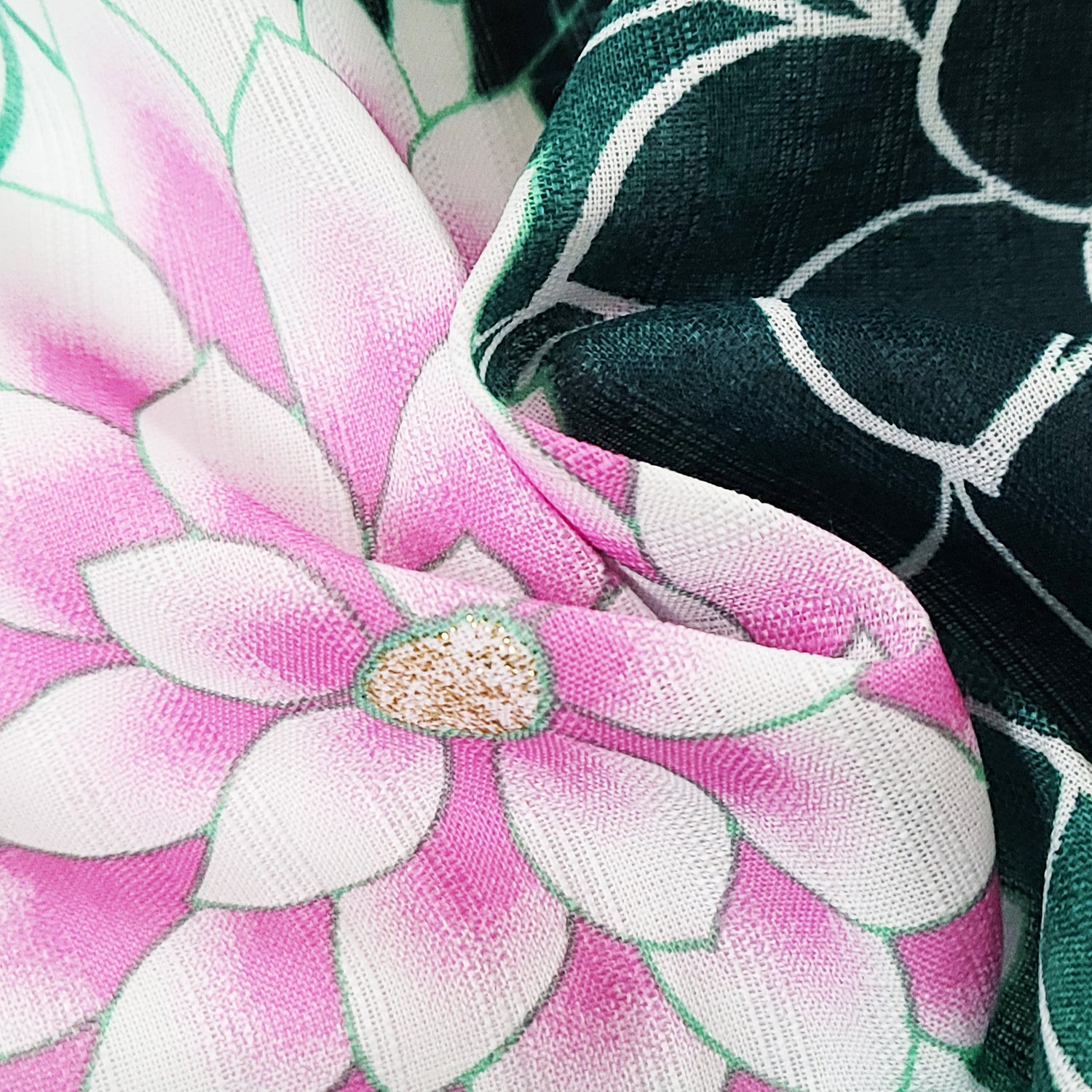 Chrysanthemum Japanese fabric for yukata