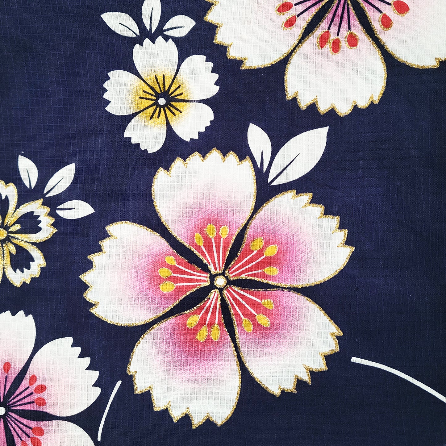 Cherry blossoms Japanese fabric for yukata