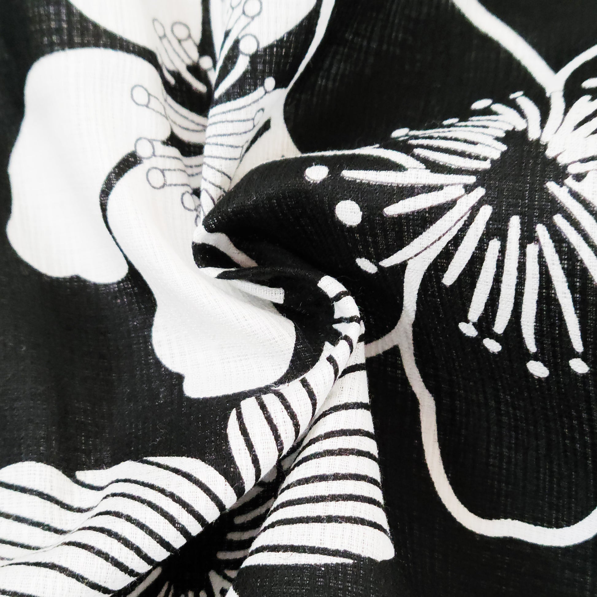 Cherry blossom in black Japanese yukata fabric