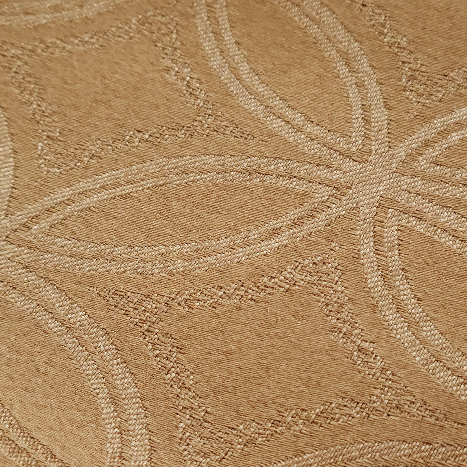 Japanese Flat Obi Belt - Floral Tan