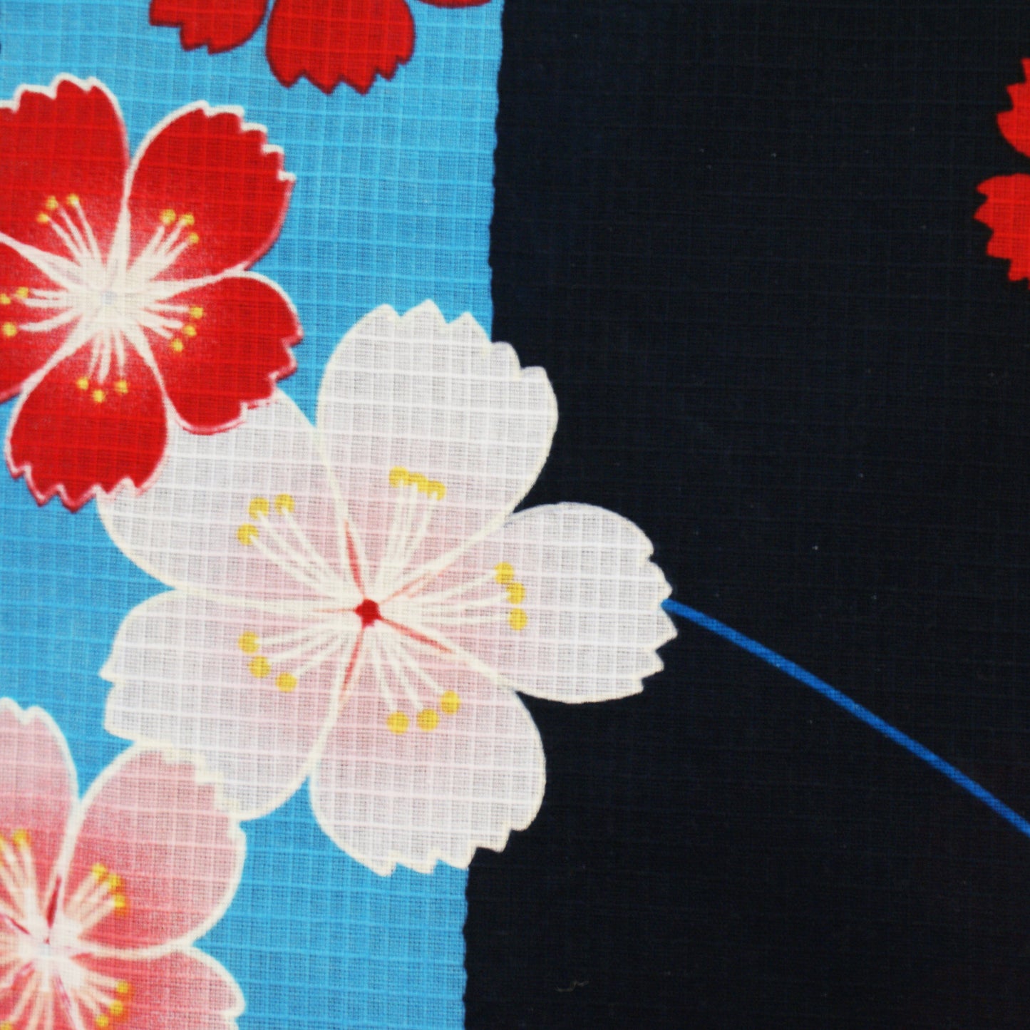 Yukata Kimono - Cherry Blossom Indigo Blue