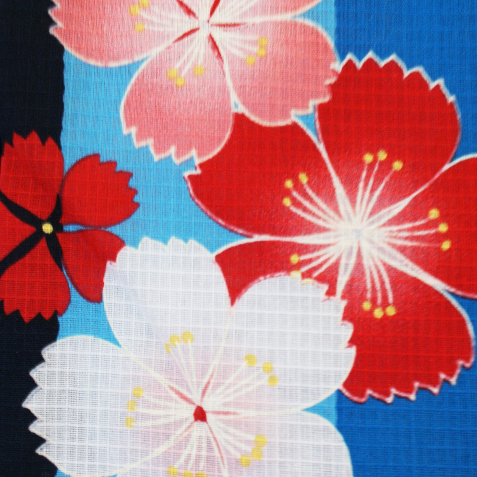 Yukata Kimono - Cherry Blossom Indigo Blue