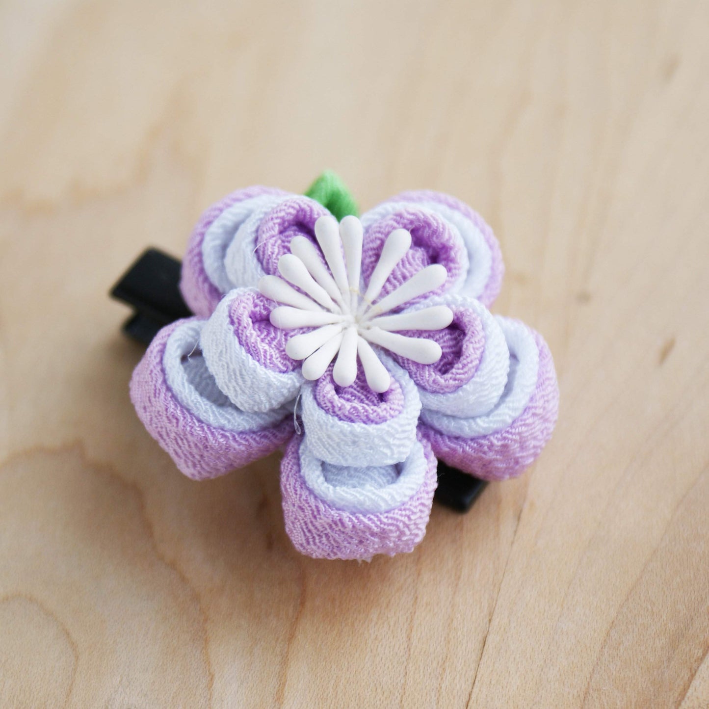 Double Layers Plum Blossoms Kanzashi Hair Clip Side