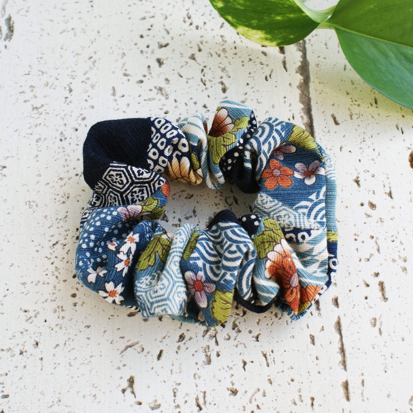Fabric Scrunchie - Floral Blue