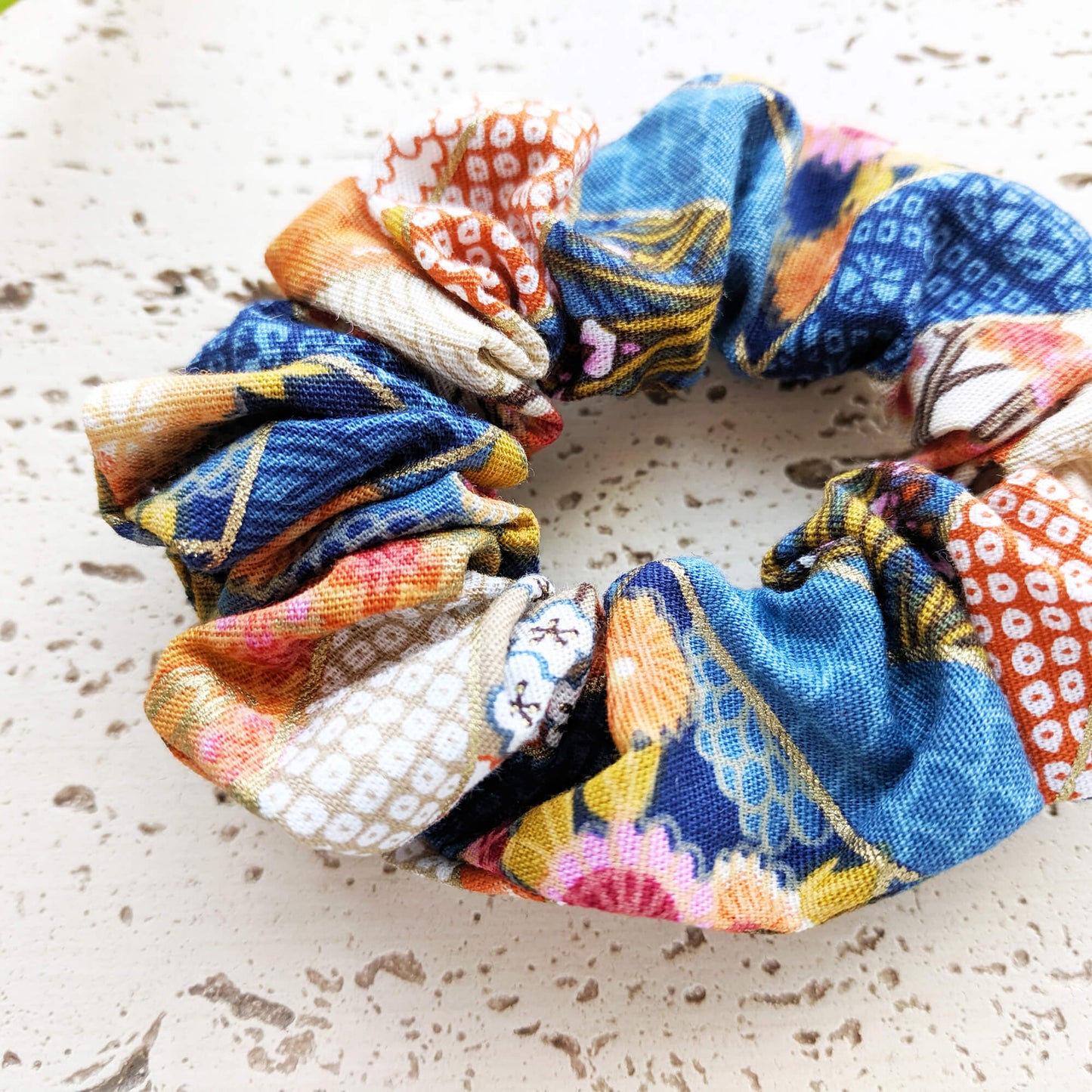 Fabric Scrunchie - Floral Yellow