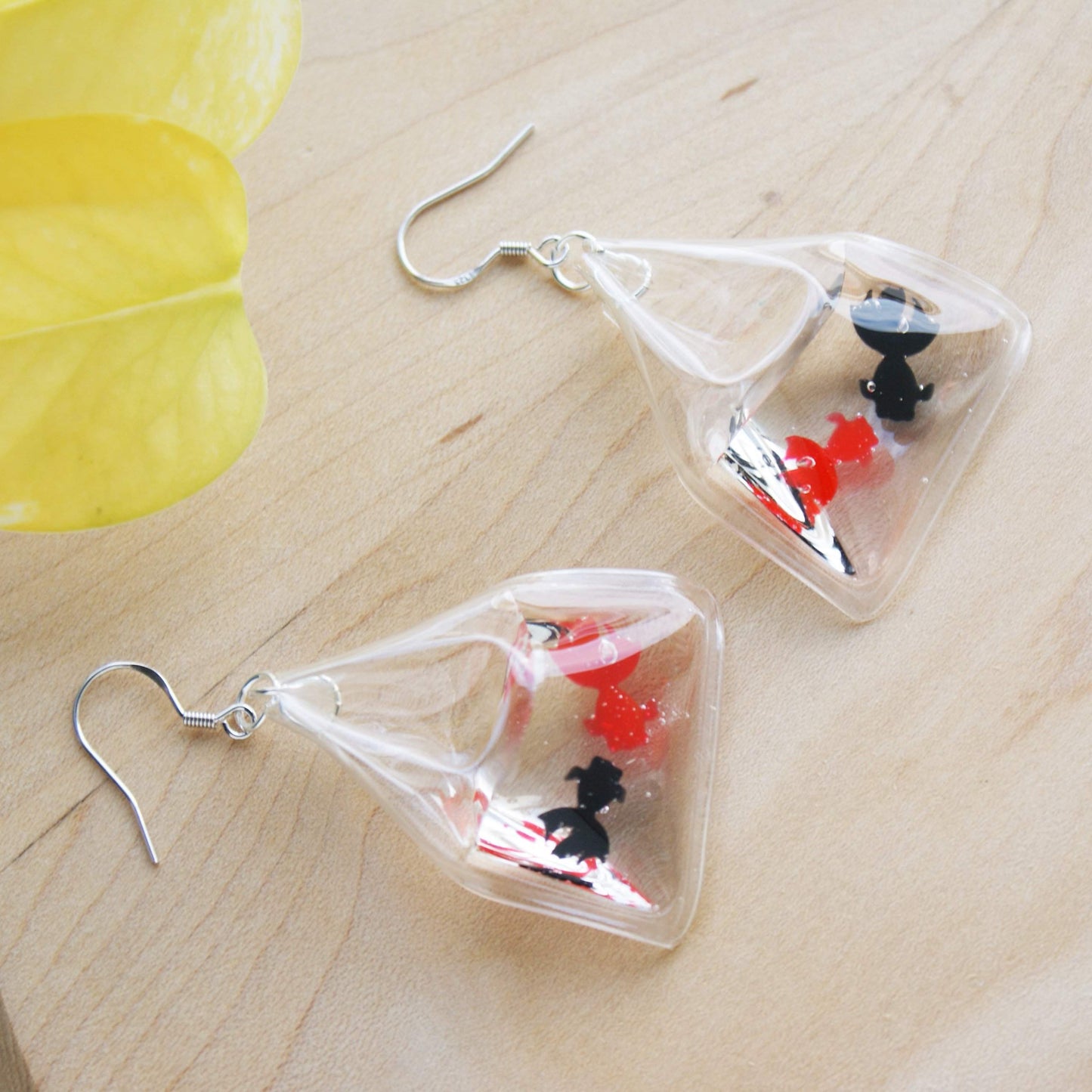 Gold Fish Earrings - Japanese Accessories