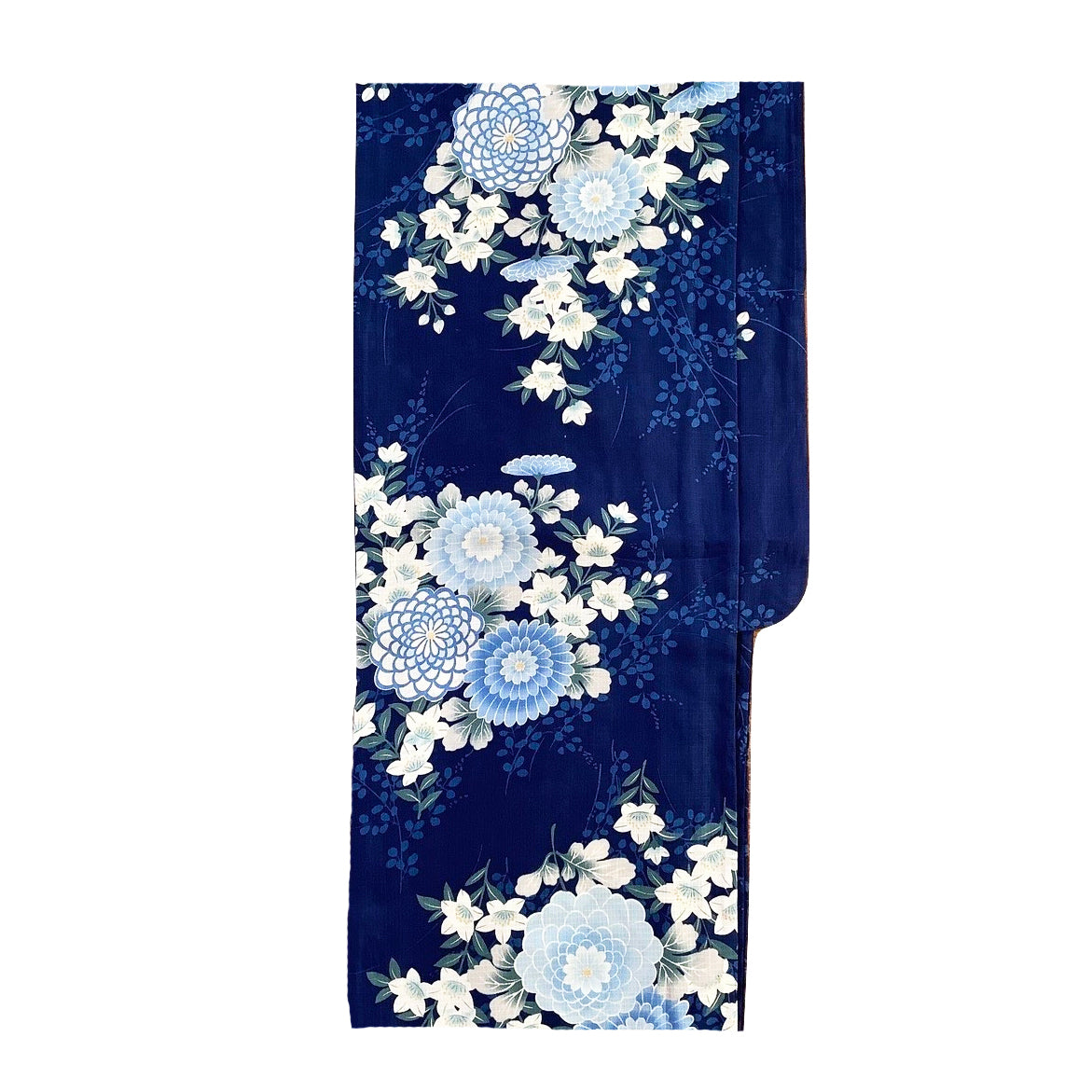 Yukata Kimono - Chrysanthemum and Bellflower Blue