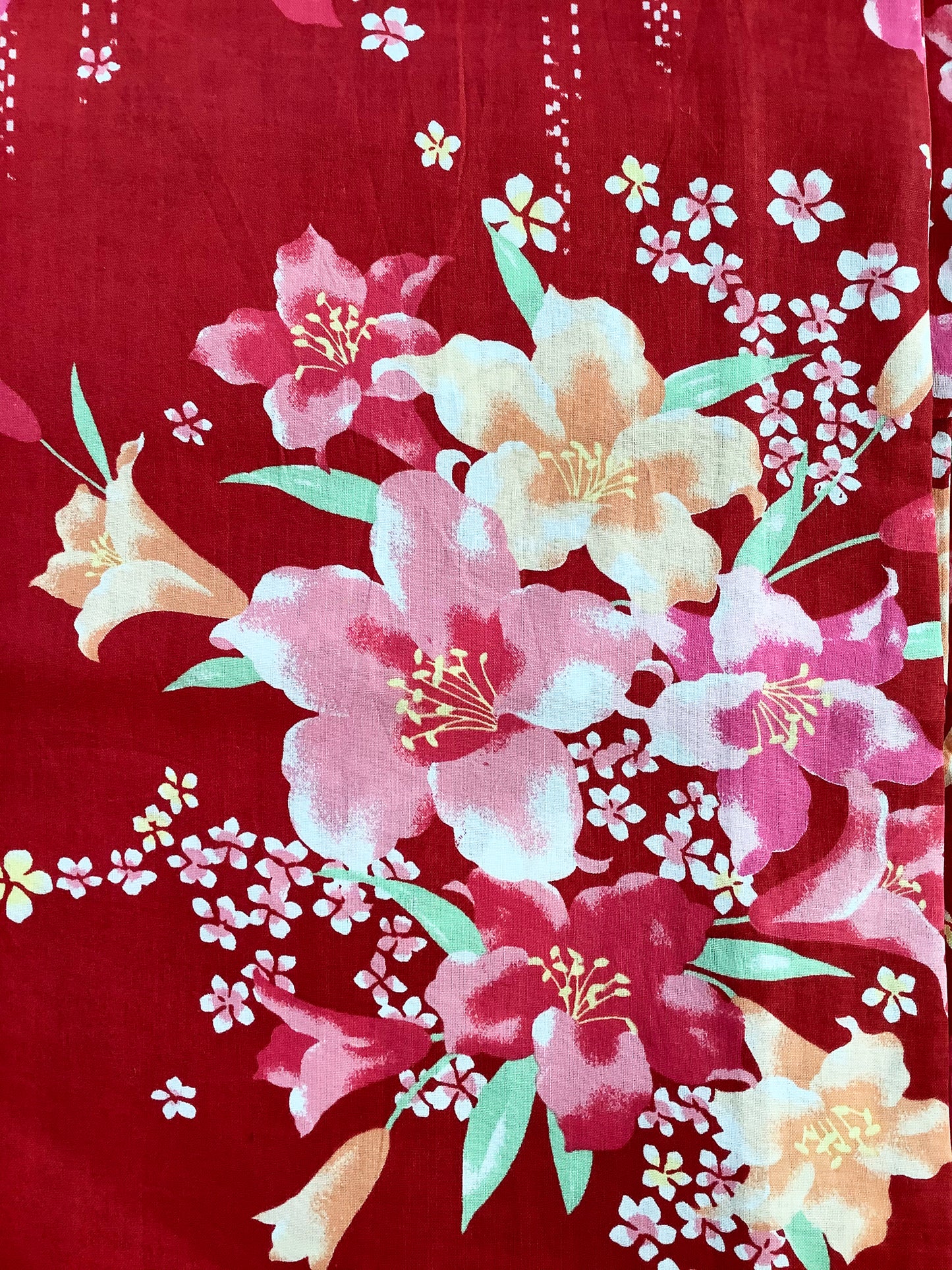 Yukata Kimono - Lilies Red