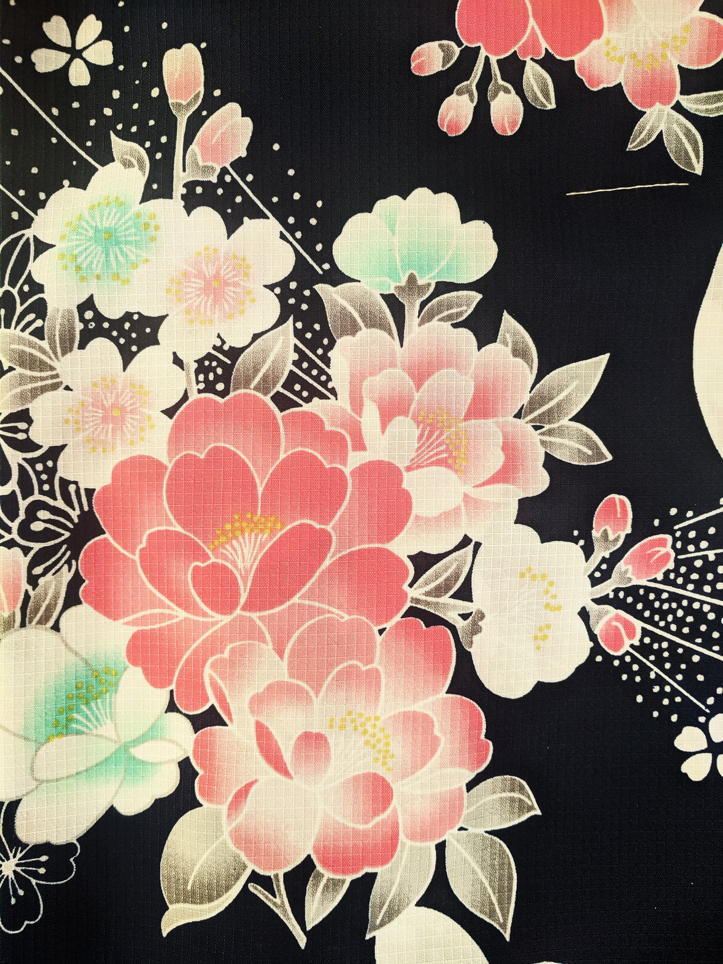 Yukata Kimono - Butterflies and Peonies Indigo