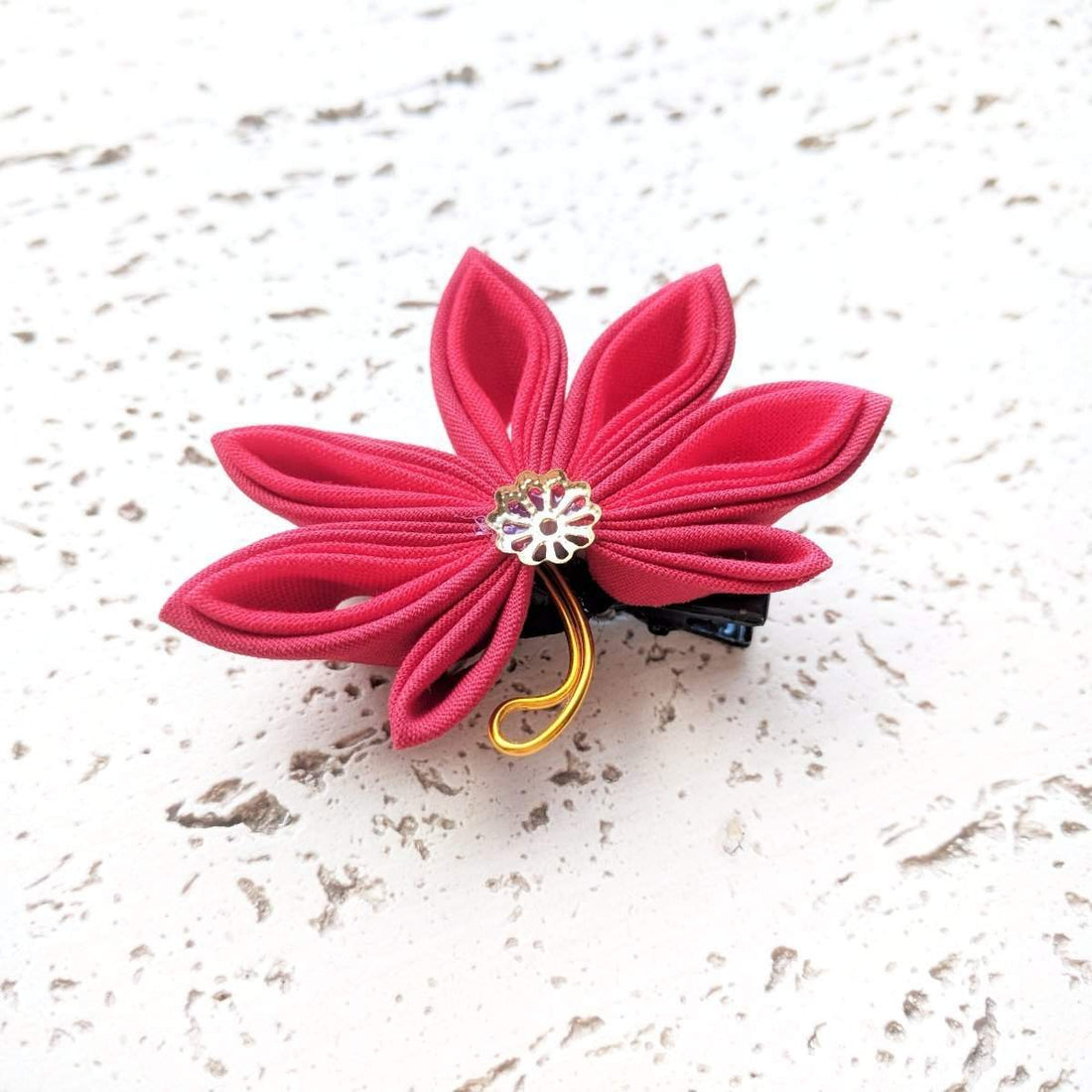 Japanese Fabric Fall Leaf Hair Clip Japanese Traditional Tsumami