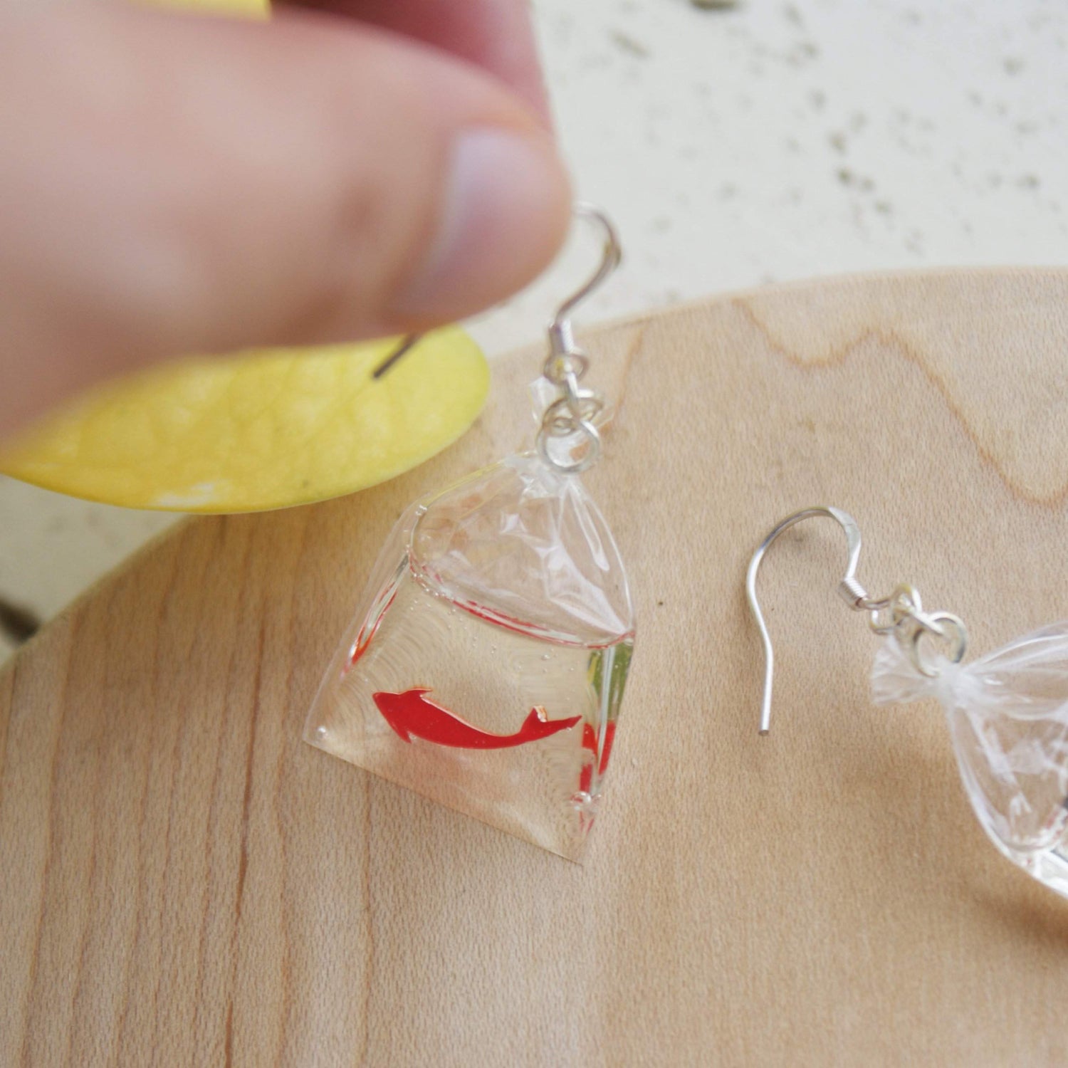 Japanese Koi Fish Resin Earrings