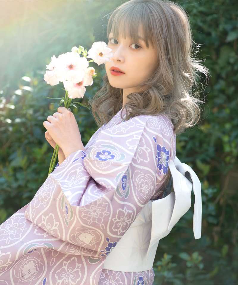 Yukata Kimono - Patterned Pink (Style #2469) ( Discontinued )