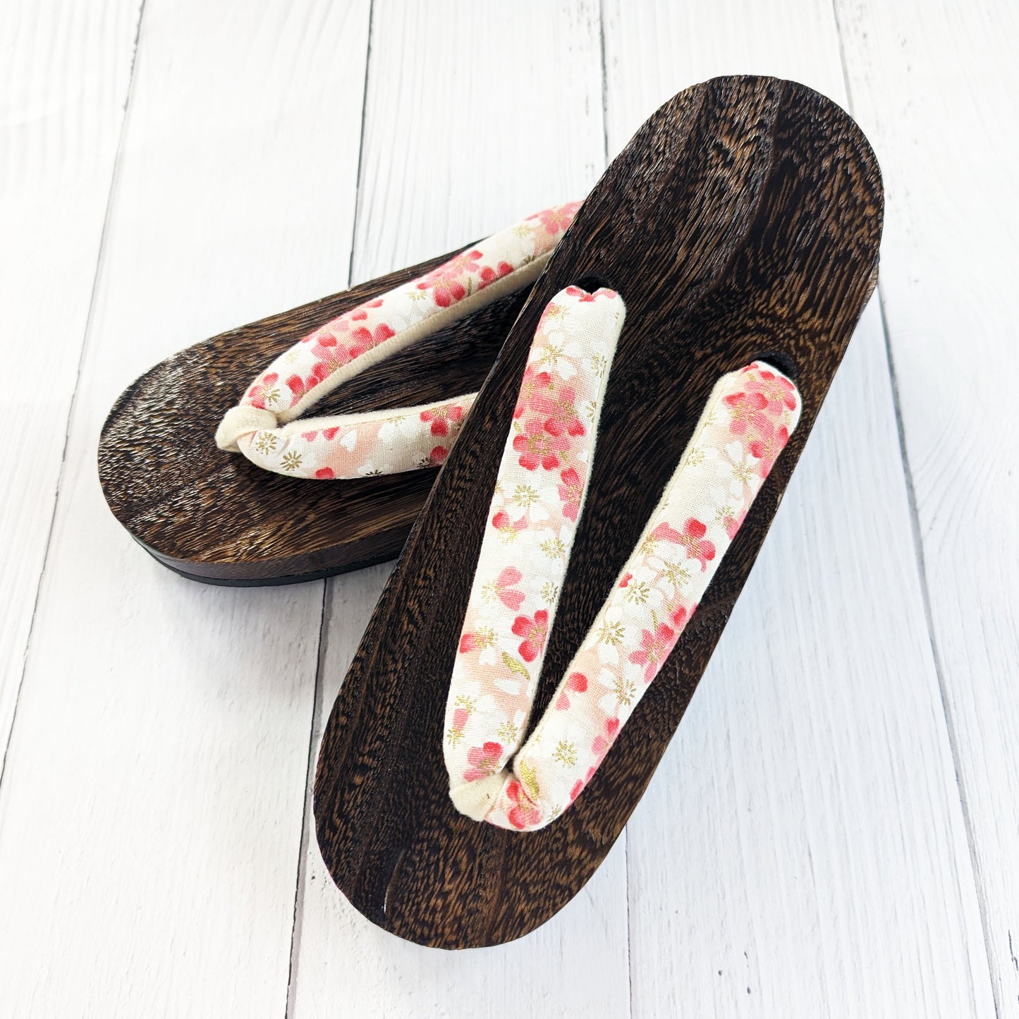 Japanese Geta Sandals for Women - Pink Cherry Blossoms