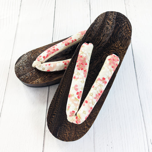 Japanese Geta Sandals for Women - Pink Cherry Blossoms
