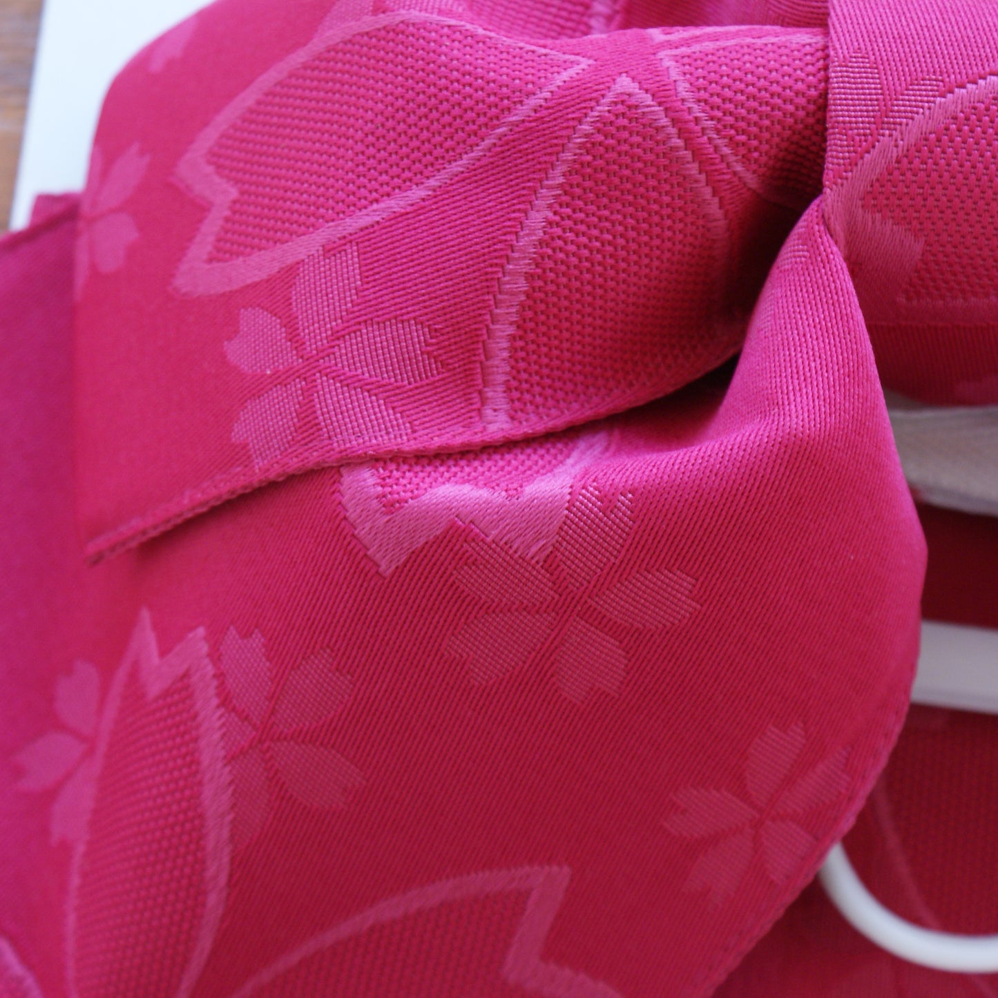 Pre-Tied Obi Belt - Cherry Blossom Hot Pink