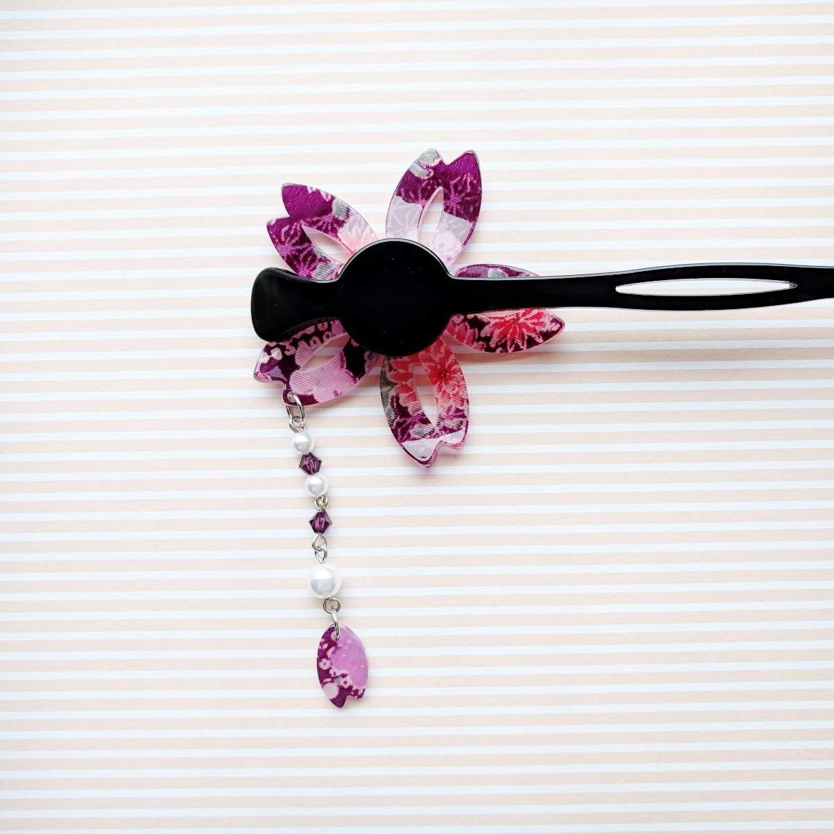 Sakura Swaying Petal Hair Stick by Cocoluck Japan - Back