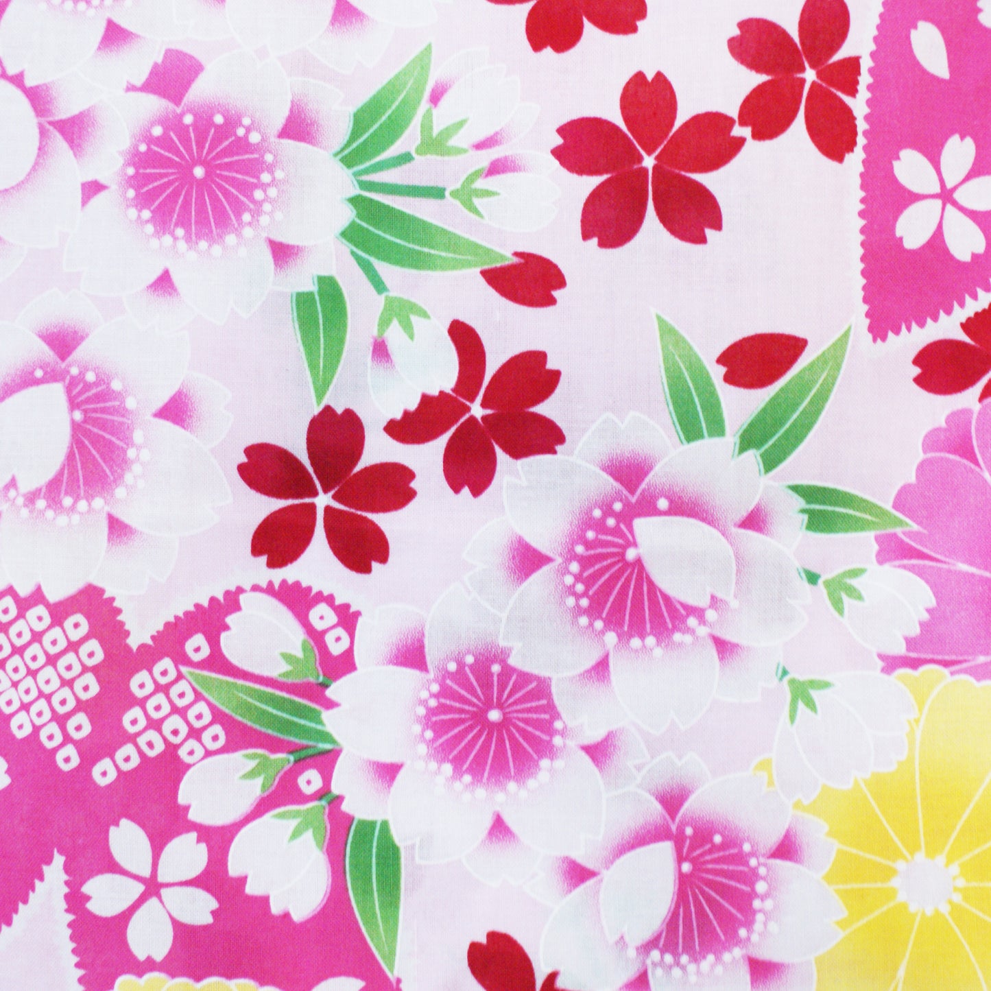 Yukata Kimono - Butterflies and Cherry Blossoms Pink