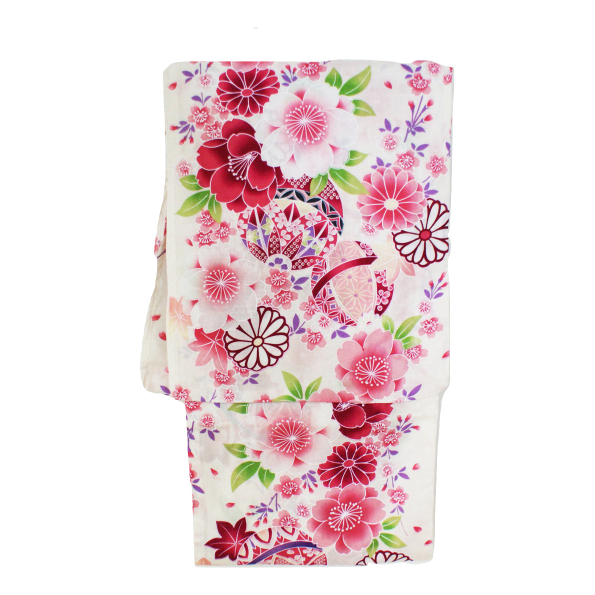 Yukata Kimono - Cherry Blossoms and Temari Balls Pink
