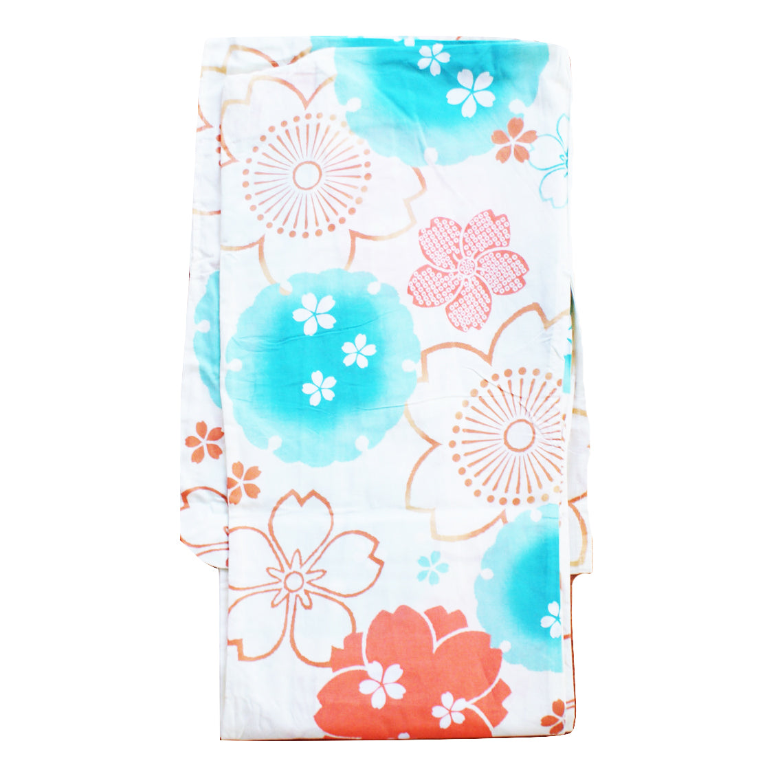 Yukata Kimono - Colorful Cherry Blossoms Beige