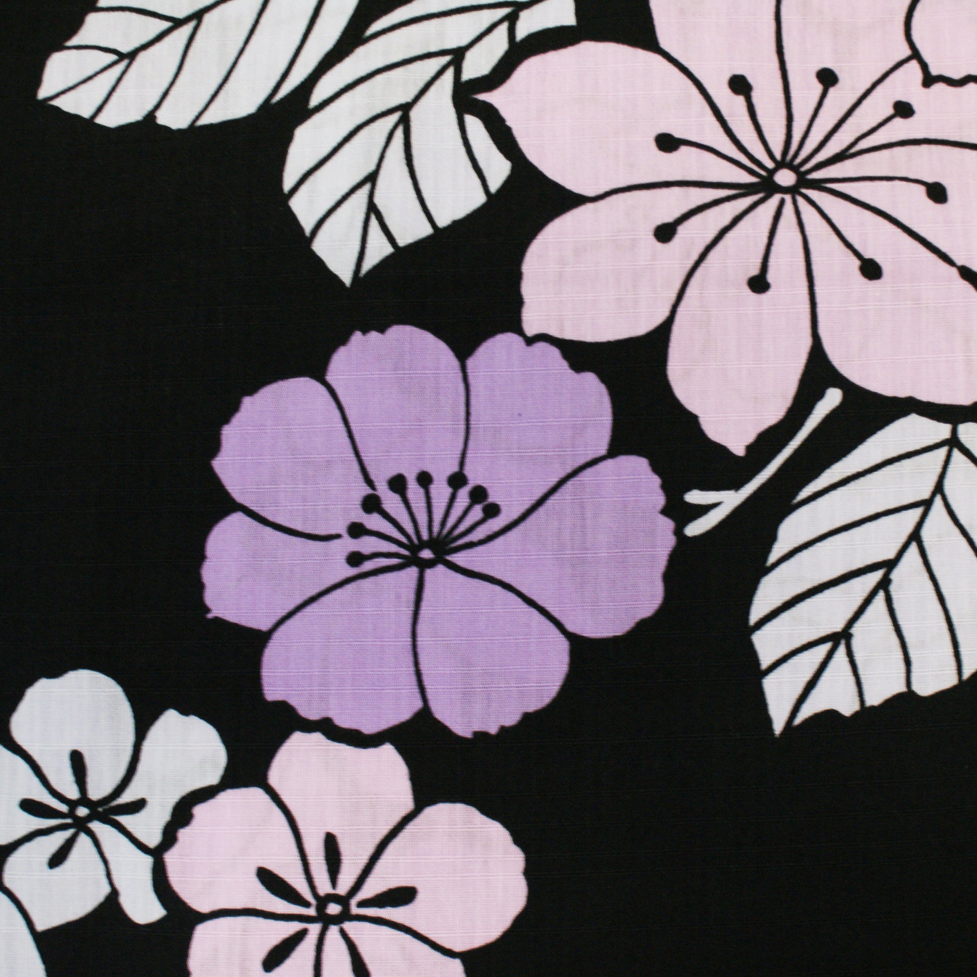 Yukata Kimono - Floral Black